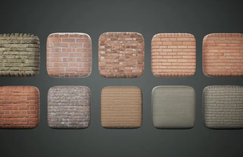 砖墙 01 - 扫描摄影测量材质 Brick Walls 01 - Scanned Photogrammetry Materials