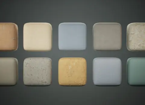 石膏 04 - 扫描摄影测量材质 Plaster 04 - Scanned Photogrammetry Materials