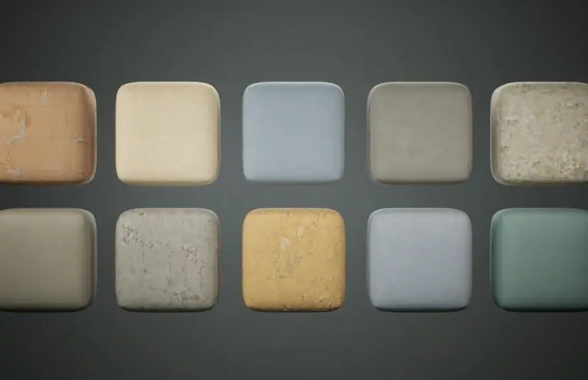 石膏 04 - 扫描摄影测量材质 Plaster 04 - Scanned Photogrammetry Materials