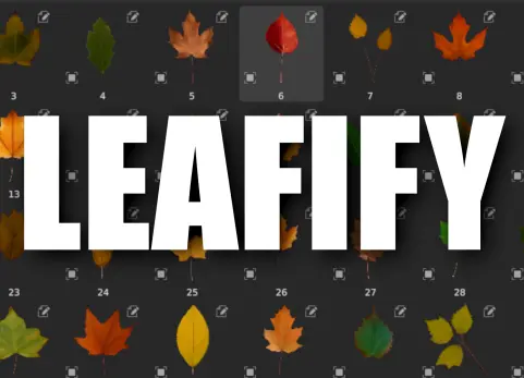 40 种树叶纹理阿尔法通道 Leafify - 40 LeafLeaves Texture Alphas