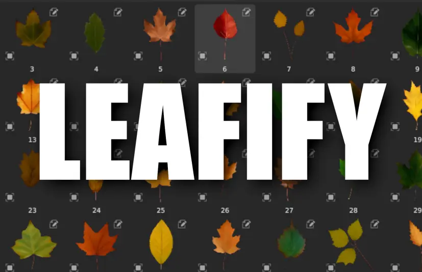 40 种树叶纹理阿尔法通道 Leafify - 40 LeafLeaves Texture Alphas