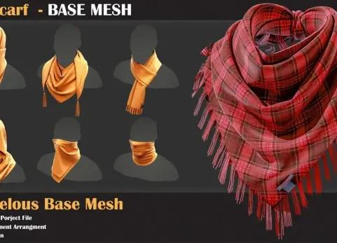 20 围巾基础网格 - 第12卷 20 Scarf BASE MESH - VOL 12