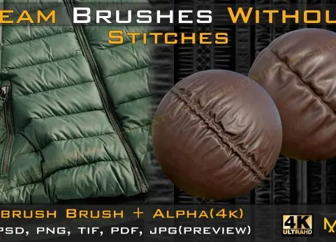 50支无针缝刷（4k）+Alpha -第03卷  50 Seam Brushes