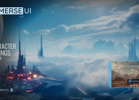 游戏主菜单 - 3D用户界面 - 3D沉浸式用户界面 Game Main Menu - 3D UI - 3D Immerse UI