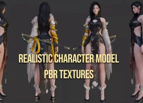 《黑色沙漠》中的拉恩3D模型 Lahn from Black Desert Online 3D model