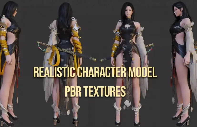 《黑色沙漠》中的拉恩3D模型 Lahn from Black Desert Online 3D model