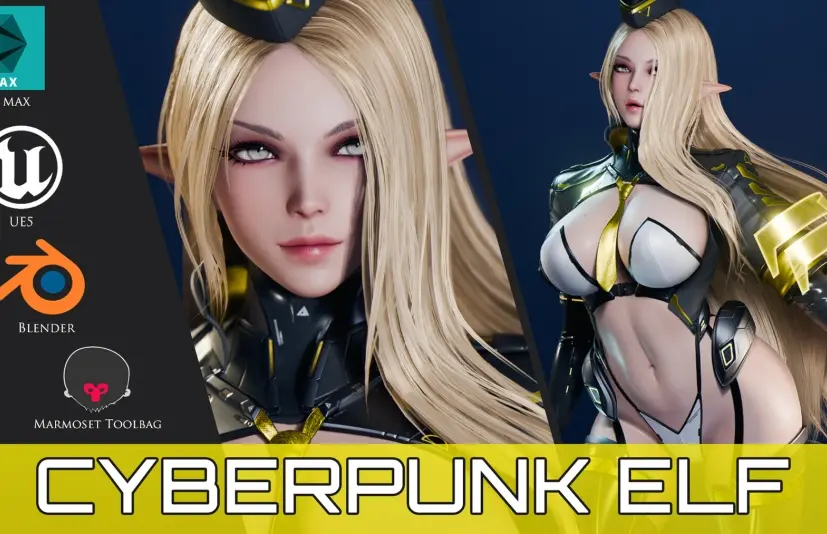 赛博朋克精灵 - Cyberpunk Elf - Game Ready