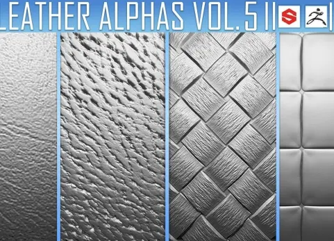 20 款皮革阿尔法第 5 卷 20 Leather Alphas Vol.5 (ZBrush, Substance, 2K)