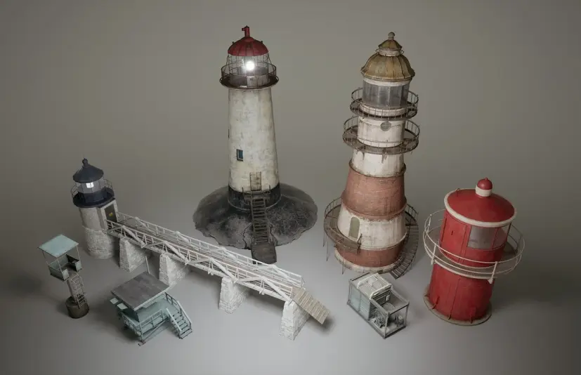 小型建筑 第4卷 - 海滨  Small Structures VOL.4 - Oceanside [ Low Poly ]