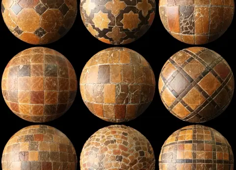blender中世纪瓷砖材料 01 Materials Medieval Tiles 01