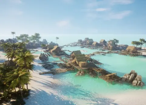 海盗高跷村岛屿模块化包 Pirate Stilt Village Island Modular Pack