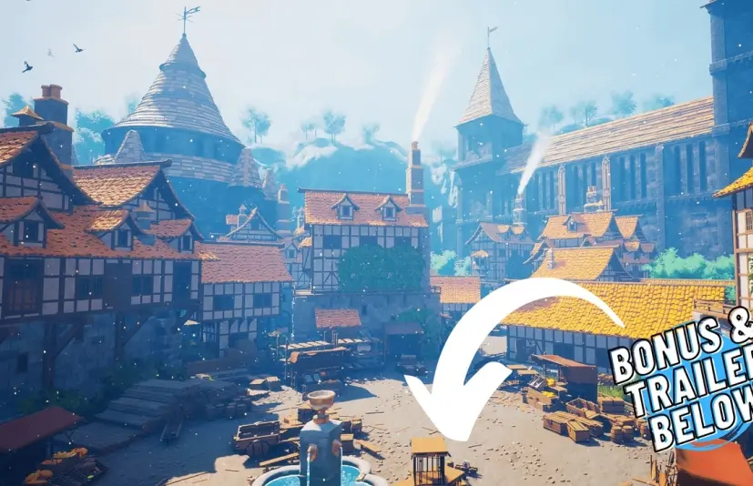 奇幻中世纪王国（风格化城堡、城镇、村庄、地牢、王国） Fantasy Medieval Kingdom