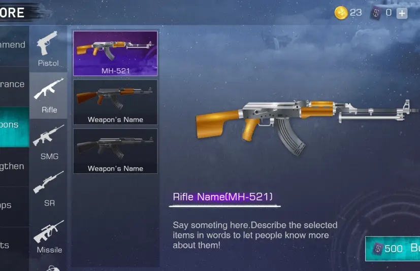 现代射击游戏界面包 Modern Shooting UI Pack