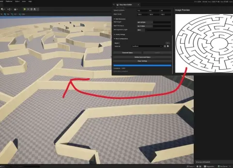 简易迷宫生成器 - 图像转网格 Easy Maze Builder - Image to Mesh
