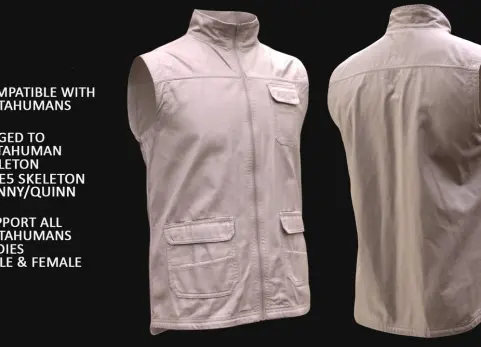 背心57 - 所有MH身体和UE5骨架 - 已绑定 Vest 57 - All MH Bodies & UE5 Skeletons - Rigged