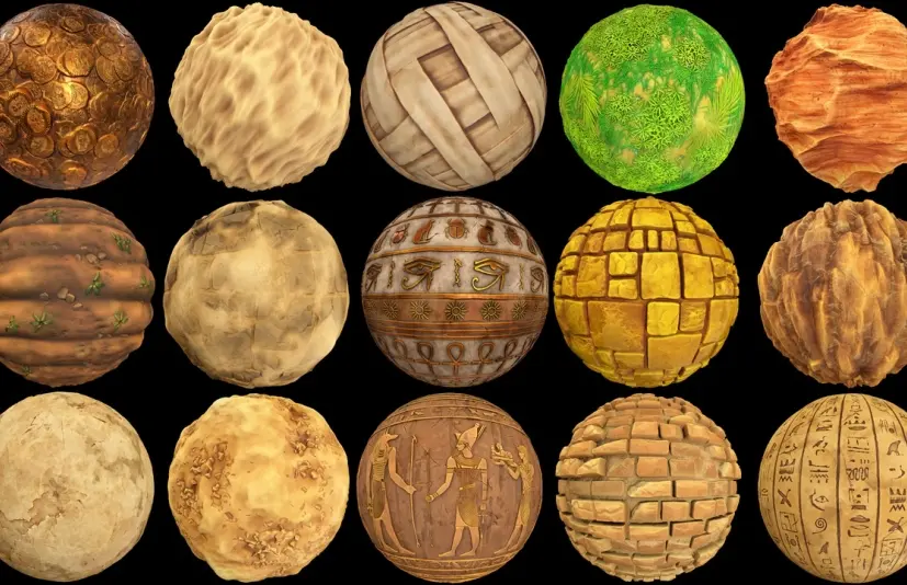 风格化埃及纹理 - 角色扮演游戏环境 Stylized Egypt Textures - RPG Environment