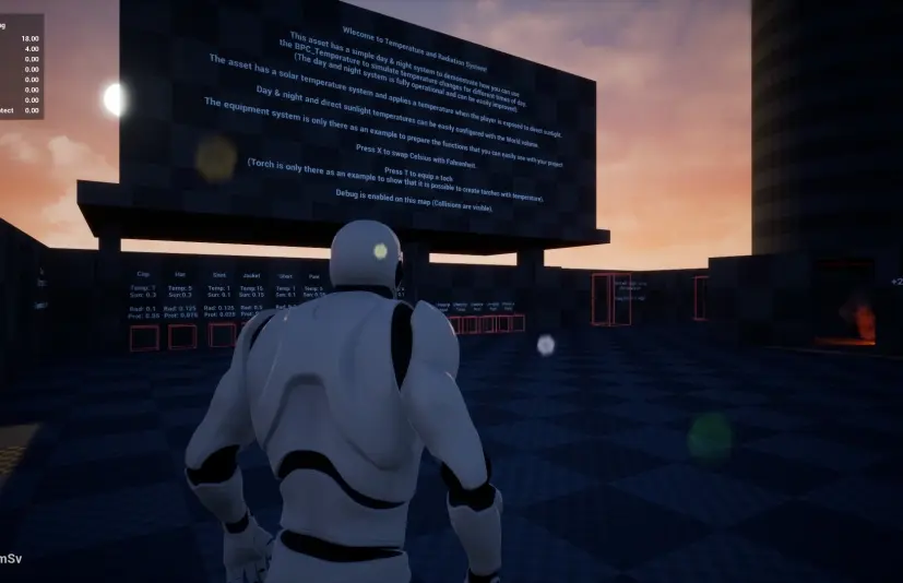 温度与辐射系统（复制版 - 含昼夜功能） Temperature and Radiation System (Replicated - With day and night)