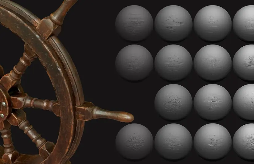 ZBrush - 木质表面第1卷 ZBrush - Wood Surface Vol. 1