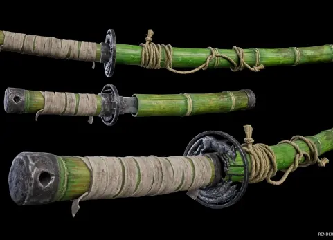 武士刀武士模块化套装 Katana Samurai Modular Pack Bamboo Kitsune