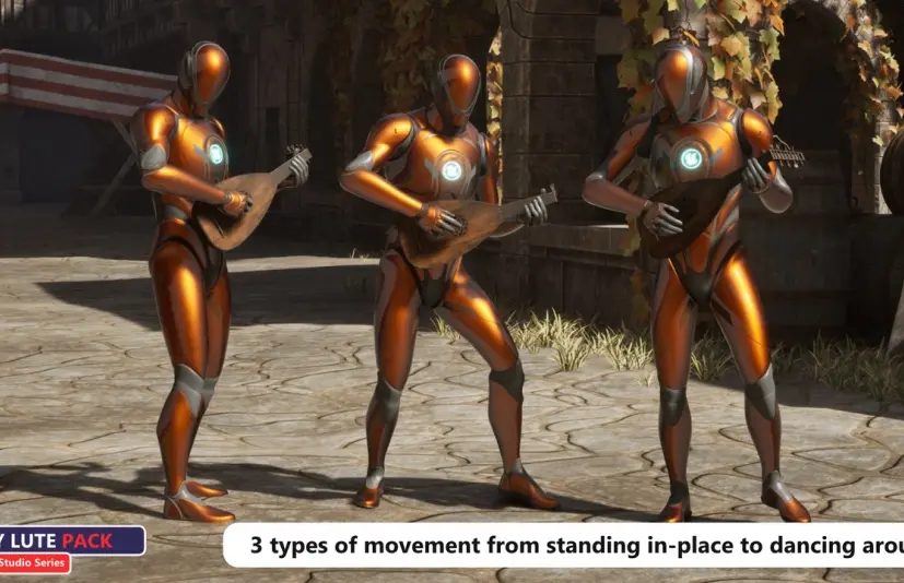 MC演奏鲁特琴动画包 MC Play Lute Animation Pack