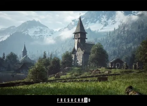 中世纪环境（中世纪山脉、中世纪教堂、中世纪墓地）Medieval Environment (Mountain Medieval , Medieval Church, Medieval Cemetery )