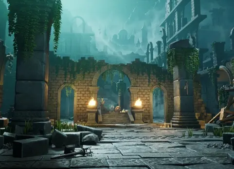 风格化失落遗迹（风格化失落遗迹 遗迹 古代遗存 遗迹 低多边形） Stylized Lost Ruins ( Stylized Lost Ruins Ruins Ancient Remains Ruins Low Poly )