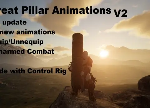 大支柱动画集控制 rig 动画 Great Pillar Animset Control Rig Animations