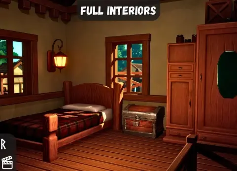 风格化村庄（村庄、风格化村庄、风格化城镇、中世纪村庄） Stylized Village (Village, Stylized Village, Stylized Town, Medieval Village)