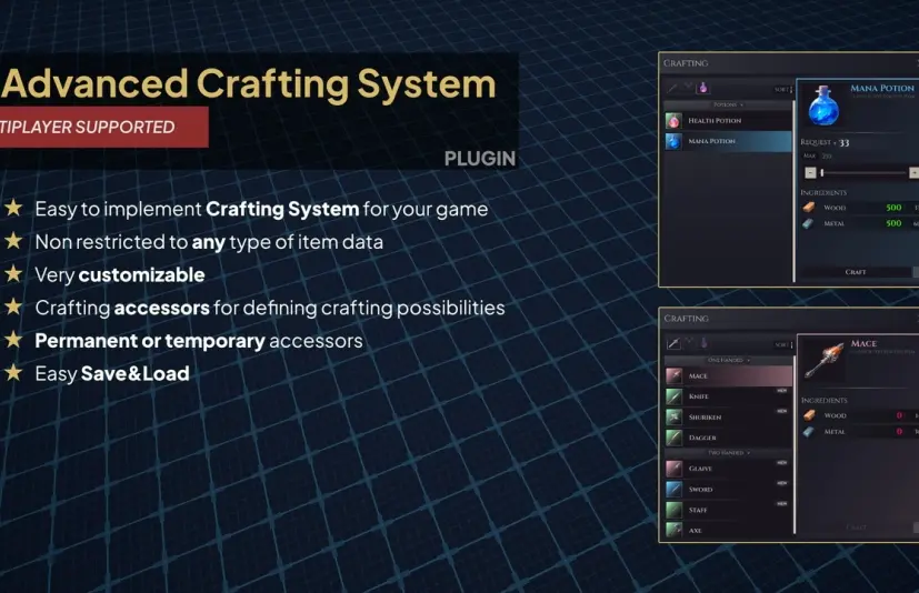 高级制作系统 - 插件 Advanced Crafting System - Plugin - CG3DA