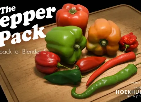 Pepper 资源包 - Blender 5.0 的资源包 The Pepper Pack - asset pack for Blender 5.0