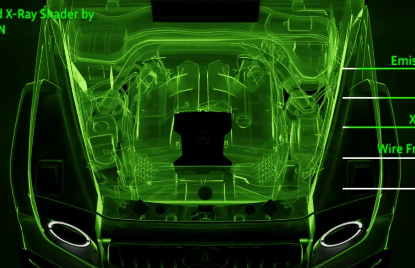 blender的X射线着色器 Principled X-Ray Shader (Xray Material Generator)