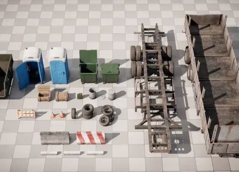 工业道路道具包 Industrial Road Props Pack