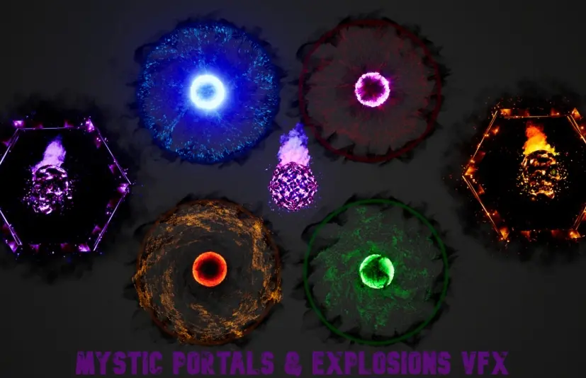神秘传送门/爆炸视觉特效包 - Mystic Portals Explosions VFX Pack