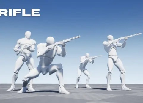 步枪大型动作捕捉动画包 Rifle Mega MocapAnimPack