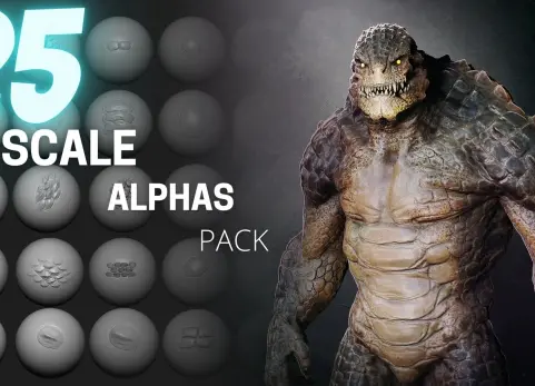 25种缩放阿尔法和VDM笔刷 25 Scale Alphas and VDM Brush