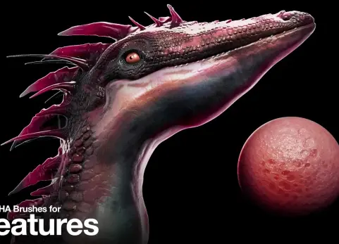 32款生物主题阿尔法笔刷 32 Alpha Brushes for Creatures