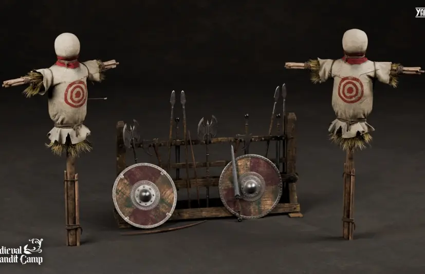 中世纪道具 第三卷 - 武器架 Medieval Props Vol. 3 - Weapon Rack