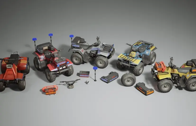 交通工具 第14卷 - 全地形车（低多边形版） Vehicles VOL.14- ATV Vehicles (Low Poly)