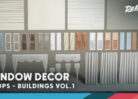 建筑系列 第一辑——窗户装饰 Buildings VOL.1 - Window Decor (Nanite and Low Poly)