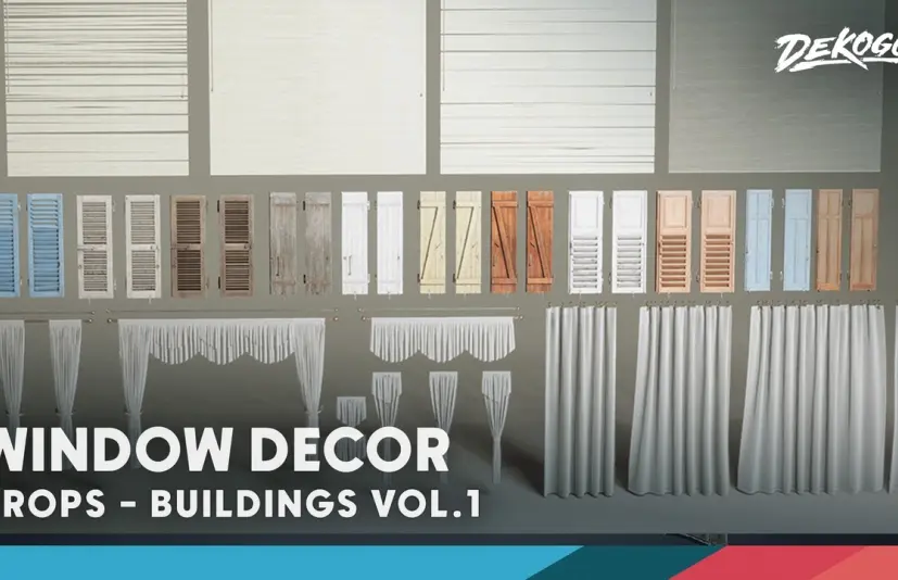 建筑系列 第一辑——窗户装饰 Buildings VOL.1 - Window Decor (Nanite and Low Poly)