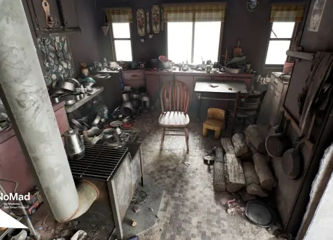 写实风格的末世风室内场景 Realistic Post-Apocalyptic Interior Environment