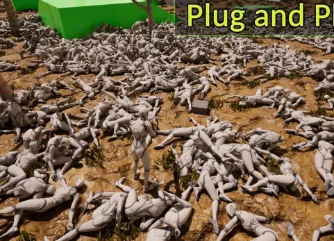 混沌战场 - 布娃娃尸体冻结与剔除 Chaos Battleground - Ragdoll Corpse Freezing & Culling