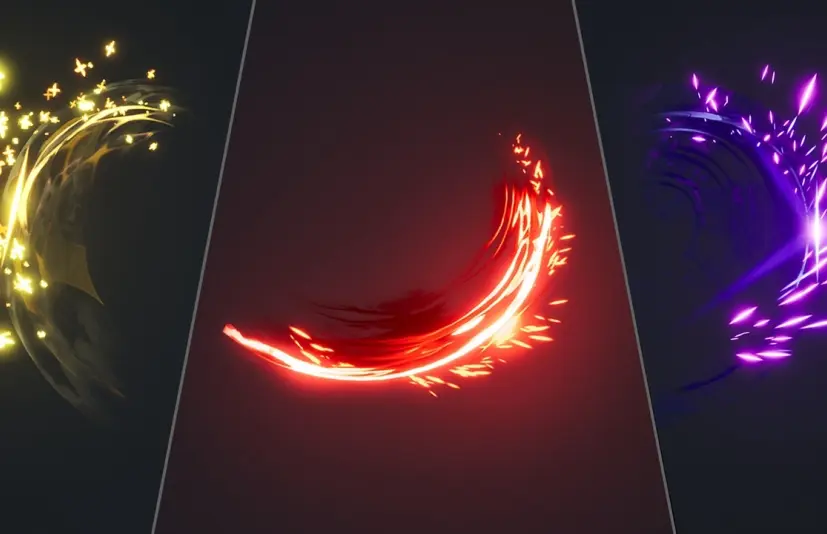 280种挥剑特效素材包 第一卷 280 Sword Slashes VFX Pack Vol. 1