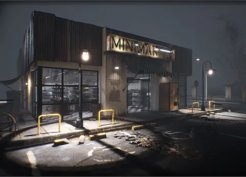 复古粗砺风小型超市——完整场景素材 Old & Gritty Mini Market – Complete Environment