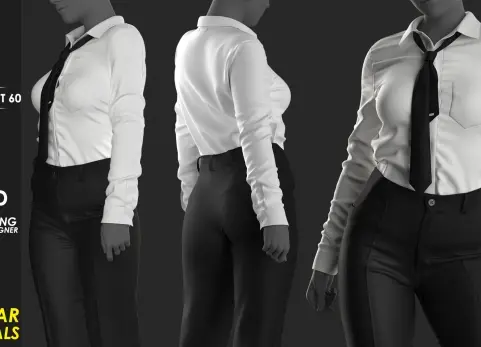 女孩穿搭60——惊艳款 - CLO项目文件 Girl's Outfit 60 - Marvelous - CLO Project file