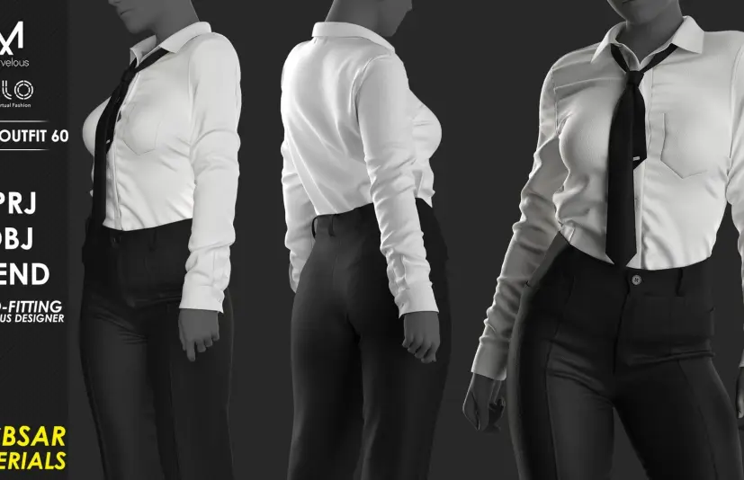 女孩穿搭60——惊艳款 - CLO项目文件 Girl's Outfit 60 - Marvelous - CLO Project file