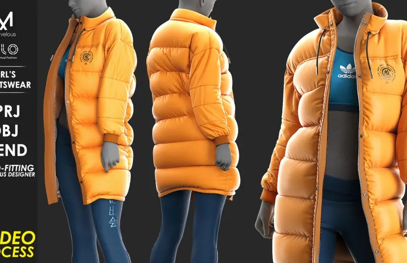 女孩运动服饰 Girl's Sportswear - Marvelous - CLO Project file