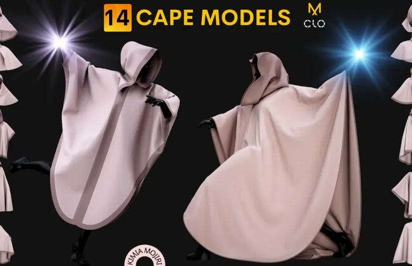 14个披风模型（男/女） 14 Cape Models (Male - Female)