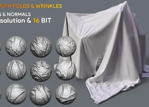 60 |布料褶皱与皱褶 - 60 | Cloth Folds & Wrinkles