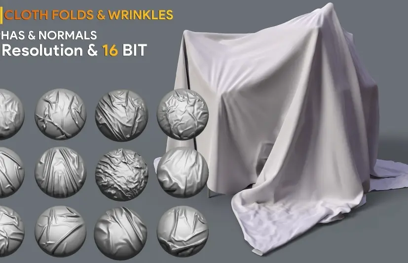 60 |布料褶皱与皱褶 - 60 | Cloth Folds & Wrinkles